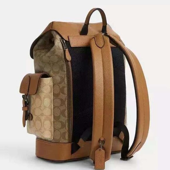 NWT Coach Hudson Backpack In Colorblock Signature Canvas CR335 - Picture 2 of 12